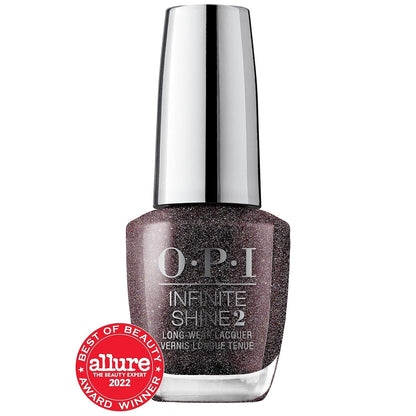 OPI Infinite Shine 2 Long-Wear Lacquer, Opaque Shimmery Finish Black Nail Polish, Up to 11 Days of Wear, Chip Resistant & Fast Drying, My Private Jet, 0.5 fl oz