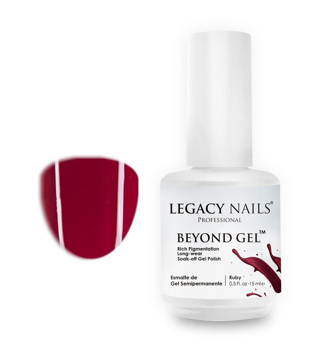 Professional Beyond Gel Soak-Off Nail Gel Polish Full Coverage Highly Pigmented Gel Nail Polish (BEYOND GEL - NATURAL 1/2 OZ)