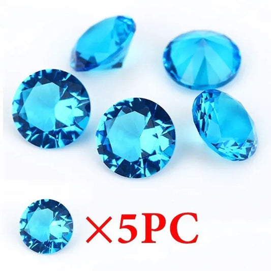 5 Pcs Beautiful Unheated Sea Blue Diamond 11×11mm Sapphire Round Cut Sri-Lanka Gemstone  gemstones gemstones gemstones gemstone