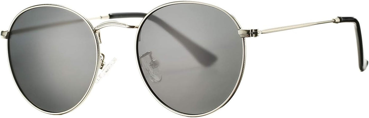 Small round Metal Polarized Sunglasses for Women Retro Designer Style