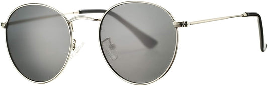Small round Metal Polarized Sunglasses for Women Retro Designer Style