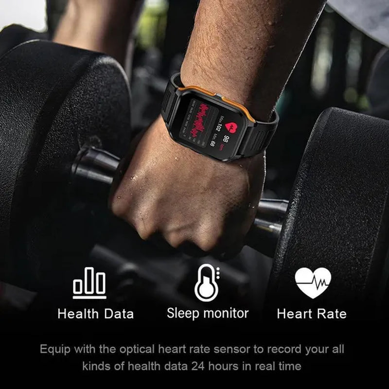 2024 NEW Military Smart Watch for Men Bluetooth Call, Rugged Tactical Smartwatch for Android Phones and iPhone, 3ATM Waterproof Outdoor Sports Fitness Tracker with Heart Rate, Voice Assistant.