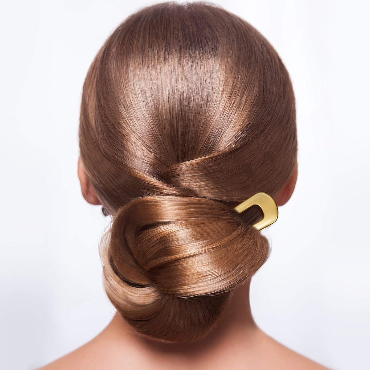 6 Pieces Hair Pins Simple Metal U Shaped French Gold Hair Fork Sticks 2 Prong Updo Chignon Pins for Women Lady Buns Accessories(Gold, Silver)