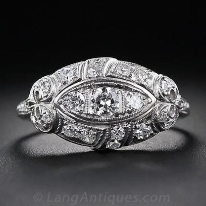 Womens Vintage Jewelry 925 Sterling Silver Ring Round Cut3.67CT Paved Diamond Antique Proposal Gift Rings Bridal Wedding Band Size 6-10