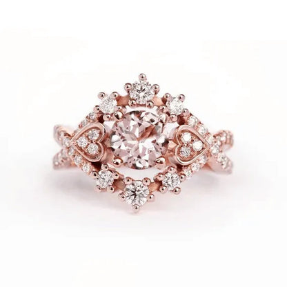 Exquisite Ladies Fashion Jewelry Anniversary Promise Gift Princess Party Rings Bridal Engagement Wedding Ring Set Size 5-11