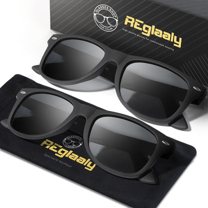 Sunglasses Men and Womens, Polarized Sunglasses for men with UV Blocking Semi-Rimless Frame for Driving & Hiking