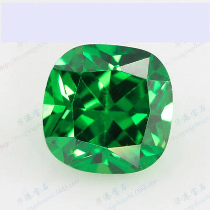 Natural Colombia Emerald Corundum Spinel Square Shapes Jewelry Diy Green Gem AAAAA
