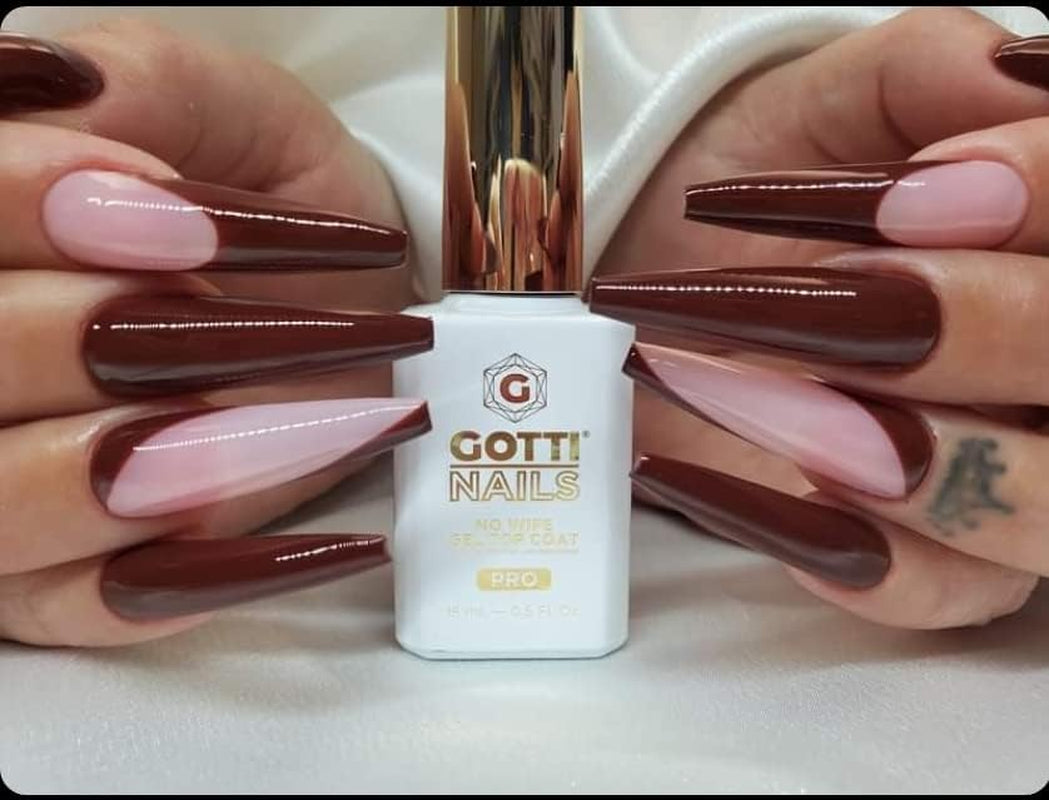 Gel Top Coat - No Wipe, Non Yellowing, Stain Resistant, Shiny and Glossy Top Coat Nail Polish - Clear Nail Polish for UV Gel and LED Gel Applications