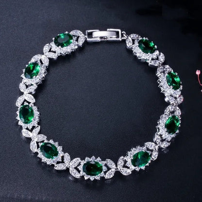 CANDICE 2023 New Summer Design Sterling Silver Plated Blue Crystal Bracelets For Women Fashion Jewelry