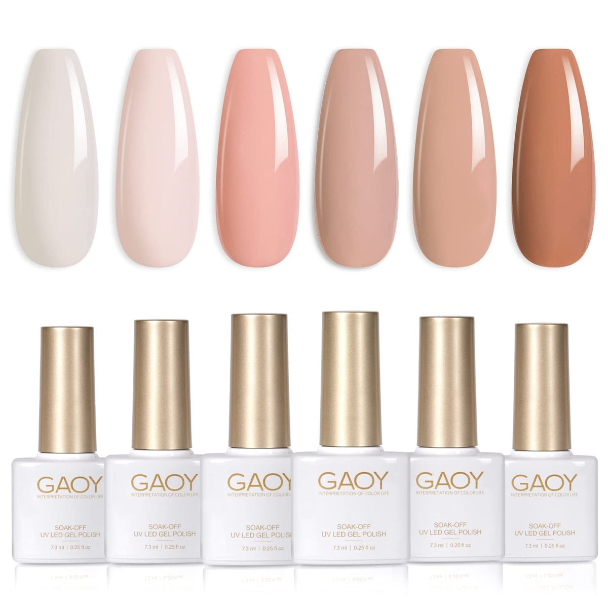 Jelly Milky White Gel Nail Polish Set, 6 Translucent Sheer Maroon UV Colors for Art Home DIY Manicure Kit