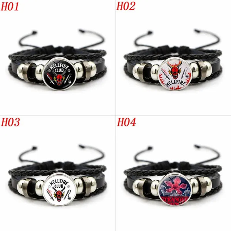 12 Styles Stranger Things 4 Hellfire Club Time Gem Bracelets & Bangles for Unisex Women Men Fashion Jewelry Gifts