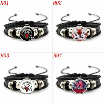 12 Styles Stranger Things 4 Hellfire Club Time Gem Bracelets & Bangles for Unisex Women Men Fashion Jewelry Gifts