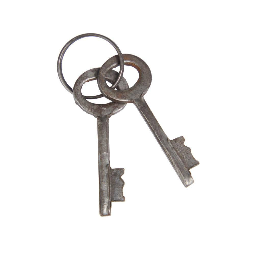 Dark Gray Brass Lock and Key