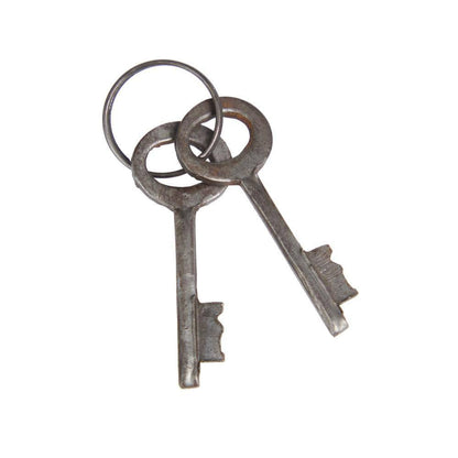 Dark Gray Brass Lock and Key