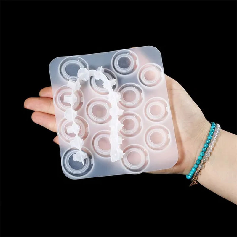 1 Set Valentine's Day Rings UV Crystal Epoxy Mold Dove Egg Diamond Ring Silicone Mould DIY Crafts Jewelry Pendants Earrings Necklace Casting Tools GZQ
