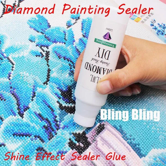 120ml Diamond Painting Sealer. Fast-Drying, Permanent Hold & Shine. DIY Conserver for 5D Diamond Painting & Puzzle Sets