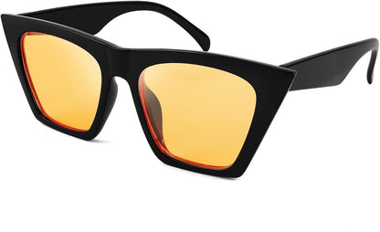 Vintage Square Cat Eye Sunglasses Women Trendy Cateye Sunglasses B2473