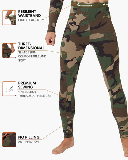 Thermal Underwear Long Johns Set Mens Winter Gift Hunting Gear Sport Base Layer Bottom Top