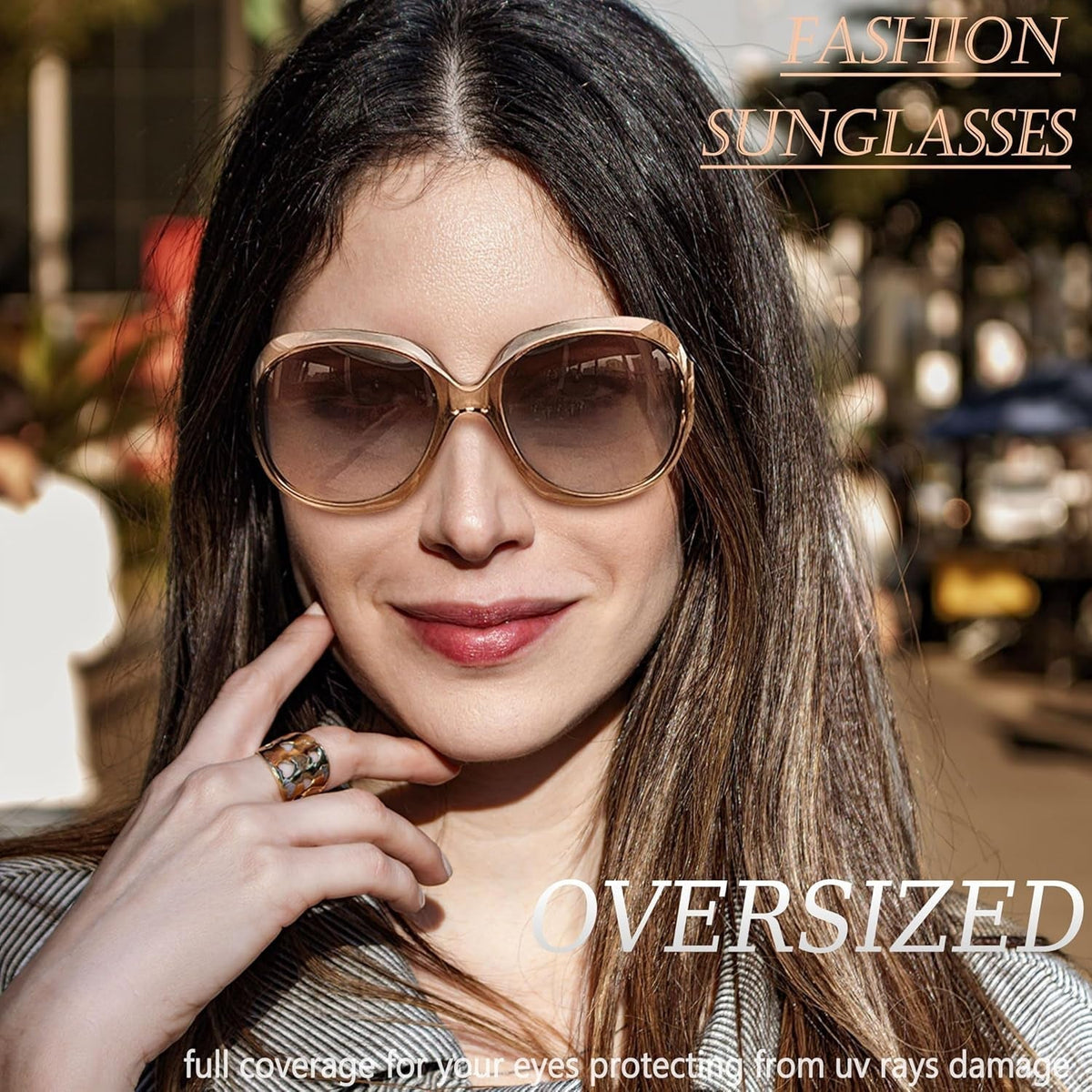 Oversized Sunglasses Womens Trendy Polarized Large Driving Sun Glasses Ladies UV Protective Big Sunnies Shades