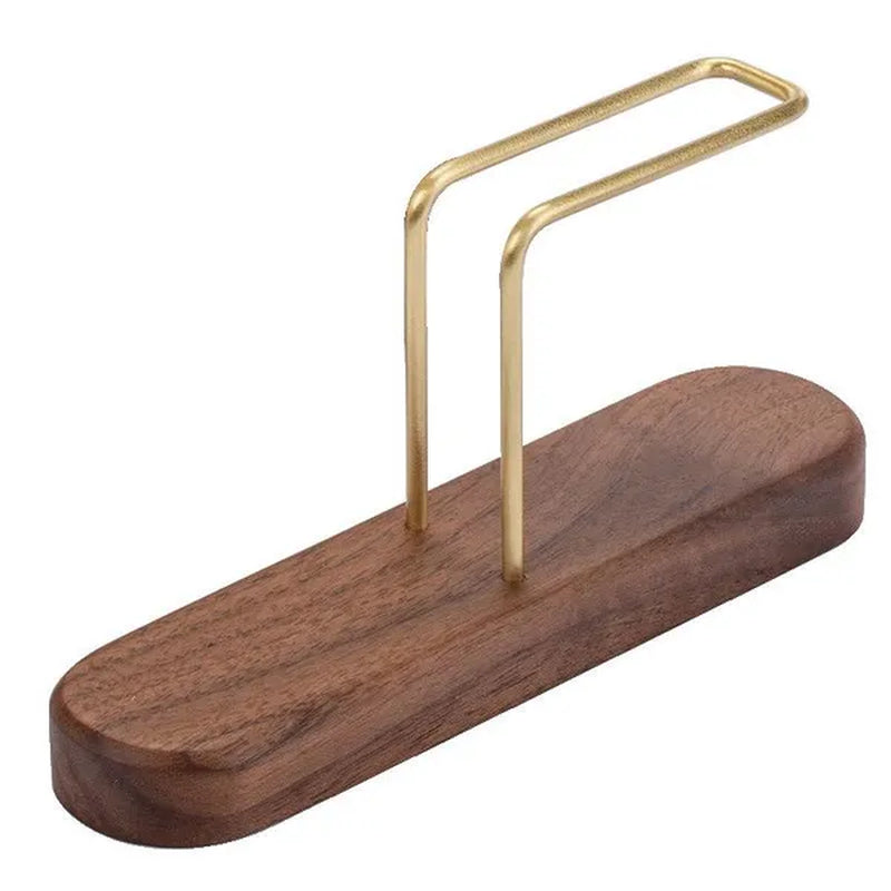 Coffee Filter Holder Wooden Base Storage Rack for Coffee Paper Container Dispenser Stand Shelf