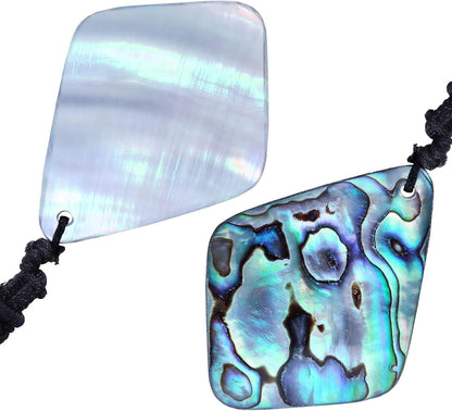 Adjustable Abalone Necklace for Women and Men Sea Shell Pendant with 18.11”-25.2” Cord