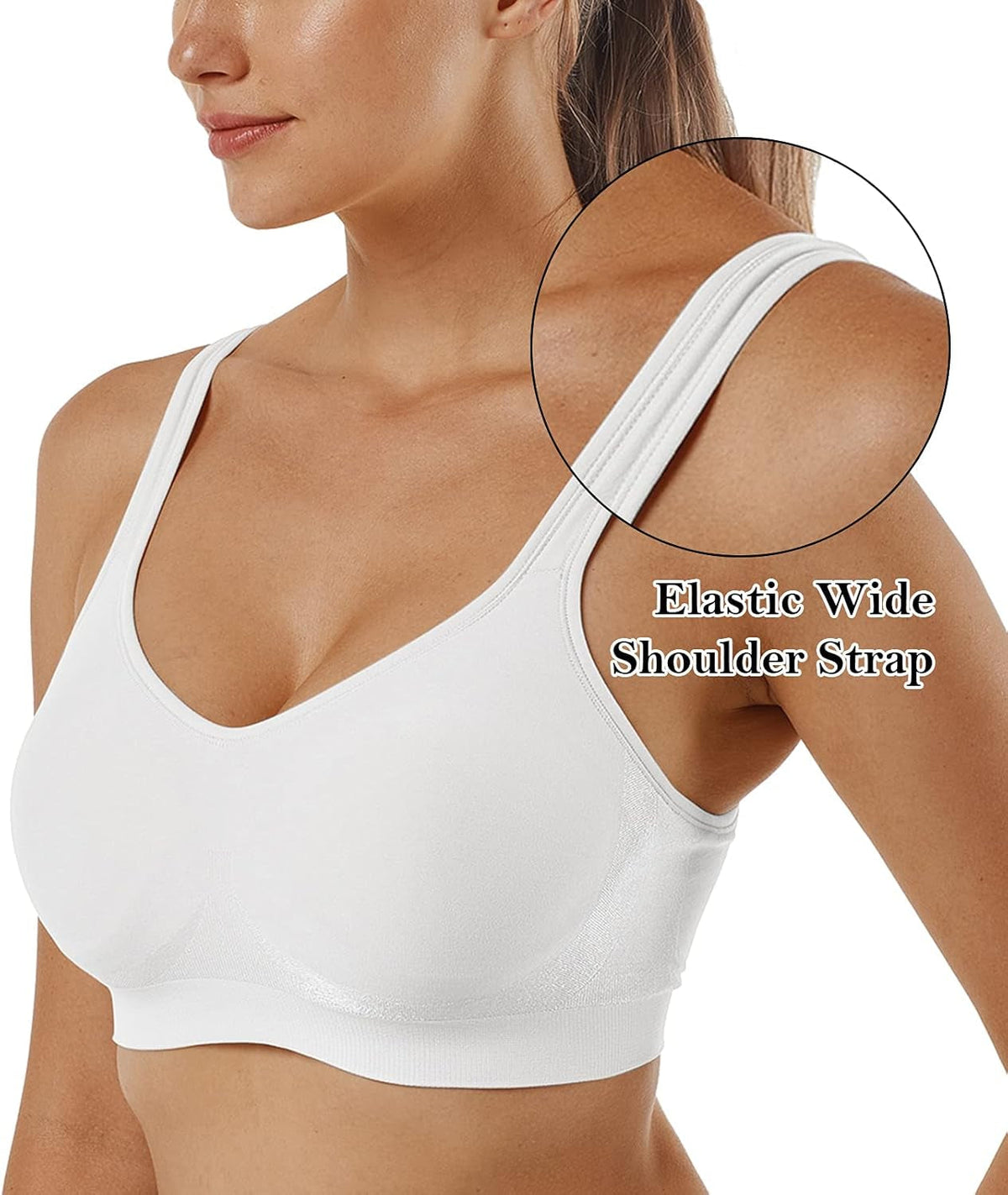 Women'S Wirefree Bras Seamless Full Coverage plus Size Sports Bra for Sleeping Yoga Workout Everyday Wear Bralette