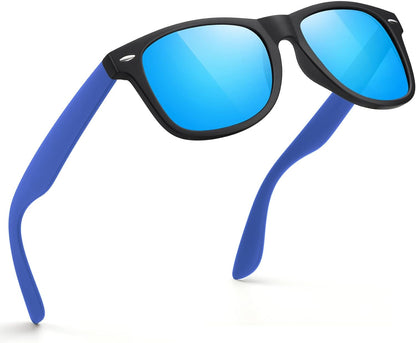 Sunglasses Men Polarized Sunglasses for Mens and Womens,Black Retro Sun Glasses Driving Fishing UV Protection