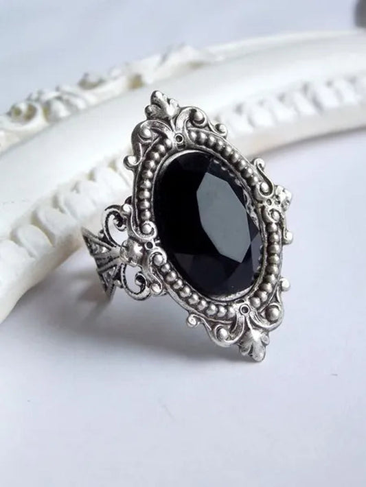 Exquisite Women Black Onyx Eternity Ring Anniversary Gift Engagement Bridal Wedding Jewelry Rings US Size 5-11