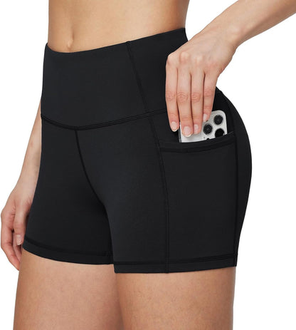 Women'S 8"/ 5"/ 3" Biker Shorts High Waist Yoga Workout Gym Running Volleyball Spandex Shorts with Pockets