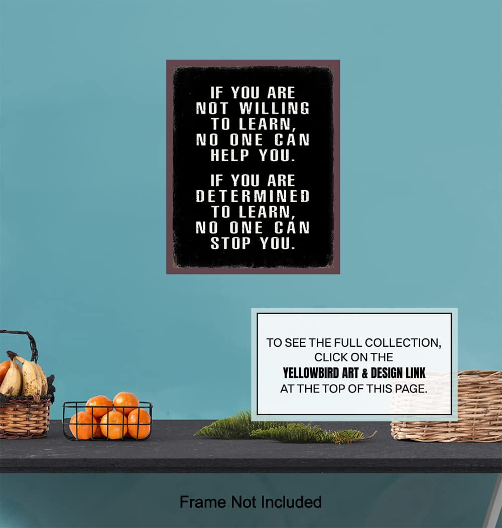 Motivational Wall Art - Office Wall Art & Decor Motivational Poster - Positive Quotes Wall Decor - Encouragement Gifts - Positive Sayings for Wall Decor - Entrepreneur Wall Art - Inspirational Quotes