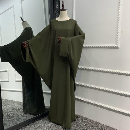 Abayas for Women Muslim One-Piece Prayer Dress Ramadan Kaftan Dresses for Women Dubai Islamic Abaya Full Length Dress