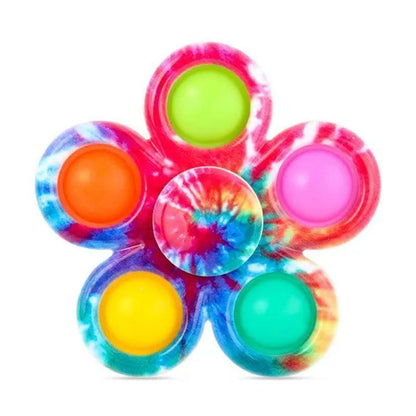 10Pcs / 5 / 2 / 1Pcs 2 In 1 Pop & Decompression Fidget Spinner , Gyro Spinner Spinning Top, Playability, Rotatable, Pressable, Decompress ADHD, Children's Toys, Decompression Toy,Fidget Toys Boutique Gifts