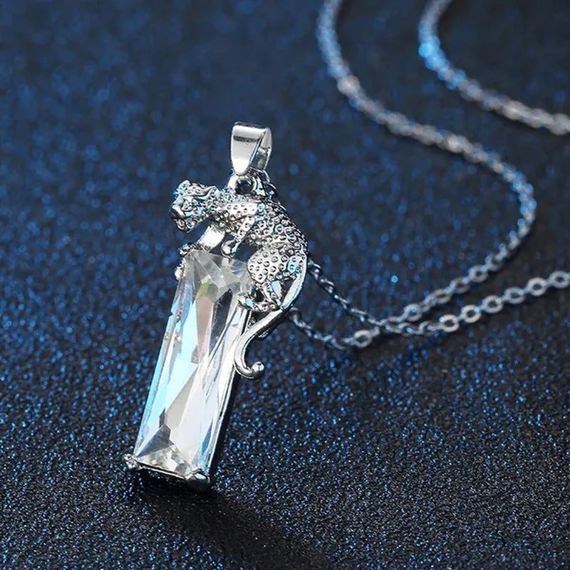 1 PCS European and American Fashion Gemstone Pendant Ladies Necklace Wedding Jewelry