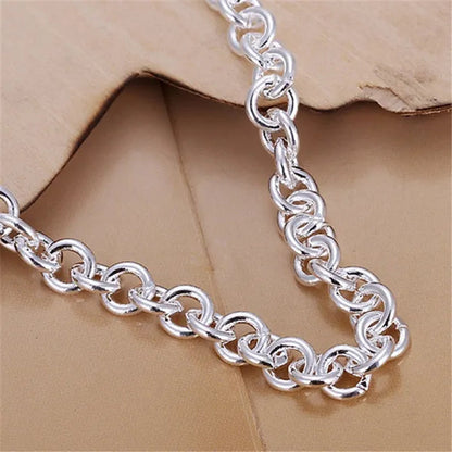925 Sterling Silver Bracelet Jewelry Shiny Crystal Heart Key Bracelet for Women Christmas Gift