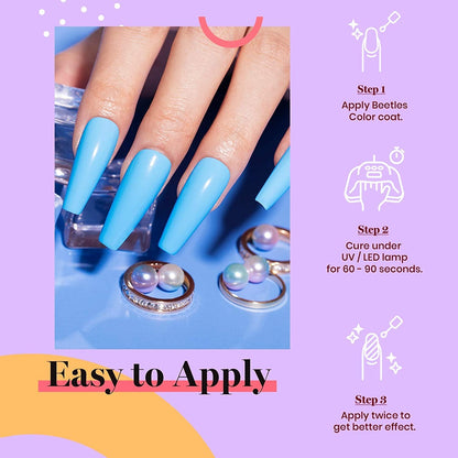 Beetles Jelly Crystal Gel Nail Polish Set, 6 Colors Neon Blue Purple Rainbow Yellow Green Orange Gel Polish Kit Uv LED Dryer Cured Spring Summer Nail Trend Gel Nail Art Kit Gifts for Women