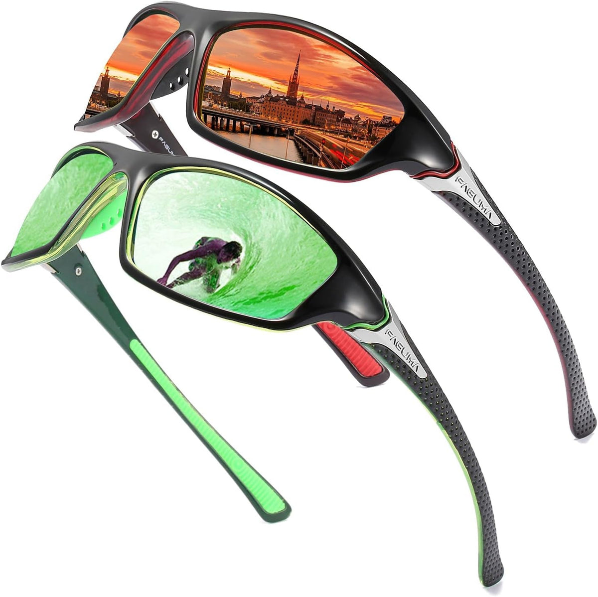 Sports Polarized Sunglasses For Men Cycling Driving Fishing 100% UV Protection