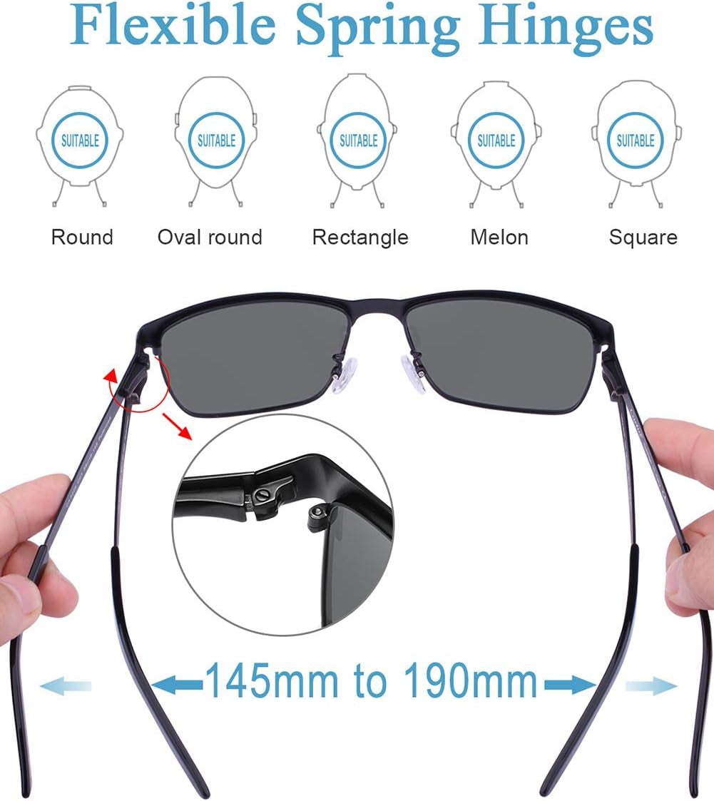 Metal Mens Sunglasses Polarized UV400 Protection for Driving Fishing Hiking Golf Everyday Use CA5225
