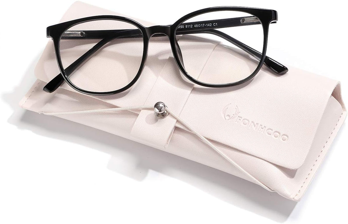 Blue Light Blocking Glasses Fashion Round TR90 Frame Transparent Eyewear Anti UV Computer Glasses for Women Men