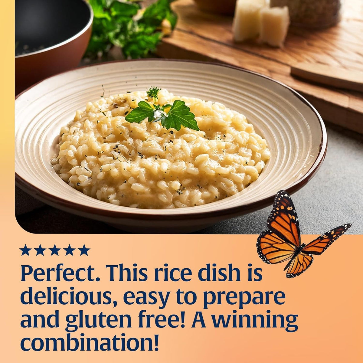 Organic Creamy Parmesan Risotto Seasoned Rice - Regenerative Organic Certified Arborio Rice & Seasoning Mix, Gluten Free, 5.5 Ounce Box
