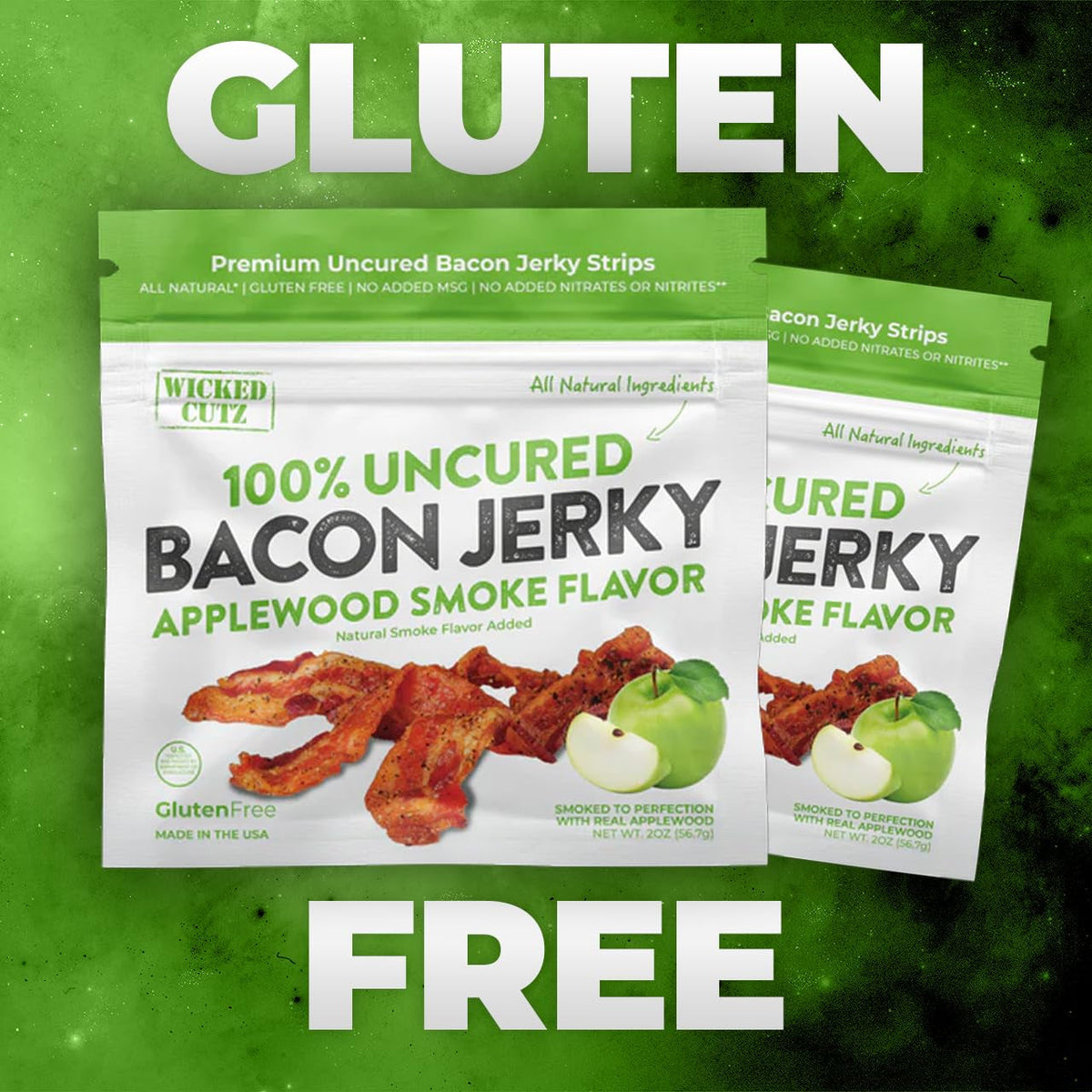 Bacon Jerky Variety Pack, Tender, Flavorful, Easy to Chew Bacon Jerky with up to 24G Protein per Bag, Gift Basket for Men, Unique Gifts for Men, Food Gifts (5 Bags)