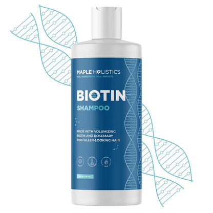 Rosemary and Biotin Shampoo for Thinning Hair - Vegan Volumizing Shampoo for Fine Hair with B Vitamins Argan Oil & Tea Tree Essential Oil - Paraben Silicone and Sulfate Free Vegan Formula (8 Fl Oz)