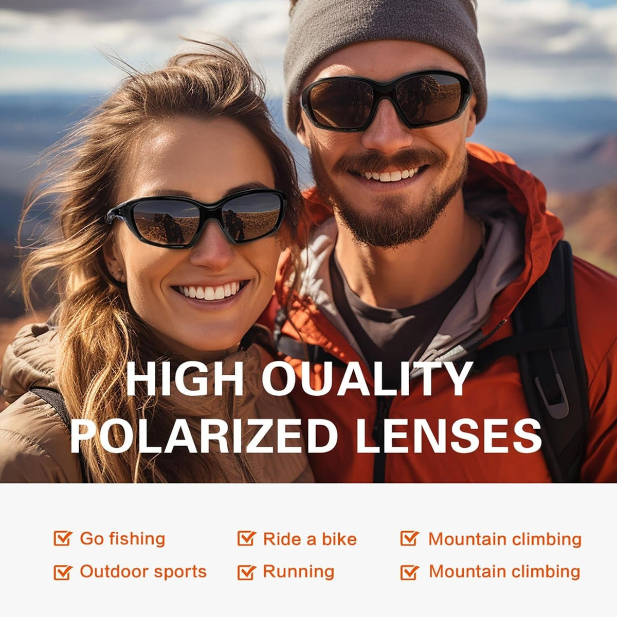 Sports Polarized Sunglasses for Men: Womens UV400 Protection Sun Glasses Wrap Around Goggles for Fishing Driving TR90