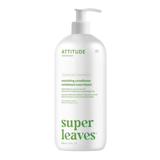 Nourishing Hair Conditioner, for Dry and Damaged Hair, Naturally Derived Ingredients, Vegan Detangler, Dermatologically Tested, Grapeseed Oil and Olive Leaves, 32 Fl Oz
