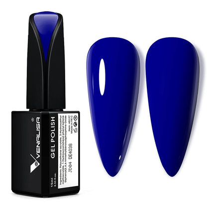 VENALISA 15ml Gel Nail Polish, Pure White Color Soak Off UV LED Nail Gel Polish Nail Art Starter Manicure Salon DIY at Home, 0.53 OZ