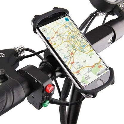Silicone Bicycle Phone Holder Motorcycle for Mobile Phone Stand Bike GPS Clip Quick Mount
