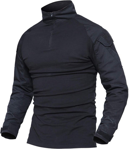 Mens Tactical Military Suits Long Sleeve Rip-Stop Uniforms Combat Shirt and Pants Elbow Knee Pads
