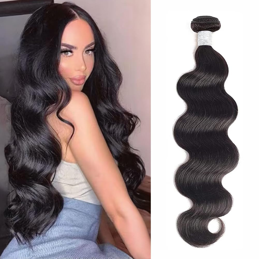Body Wave Bundle 10A Grade Human Hair Bundles 100% Unprocessed Brazilian Virgin Hair Bundles Double Weft Brazilian Body Wave Bundles(Single Bundle)