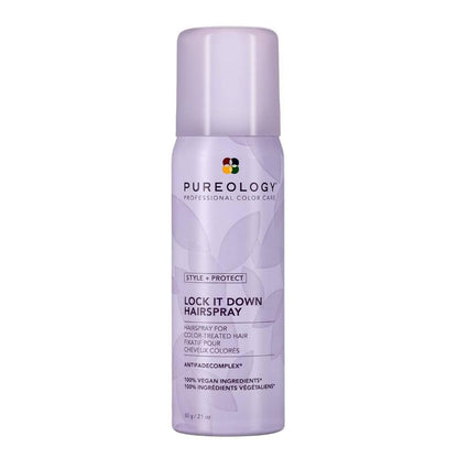 Style + Protect Lock It down Hairspray for Color-Treated Hair - Provides Maximum Hold and Radiant Shine, Silicone Free & Vegan