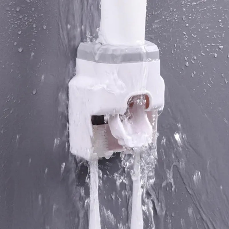 Automatic Toothpaste Dispenser And Wall-mounted Toothbrush Holder Toilet Wash Table Fully Automatic Squeeze Toothpaste Toothbrush Holder