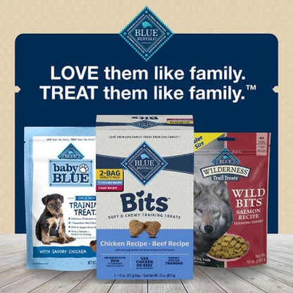 Blue Buffalo Blue Bits Chicken and Beef Variety Pack, Soft-Moist Training Treats, 2 Ct., 11 Oz.